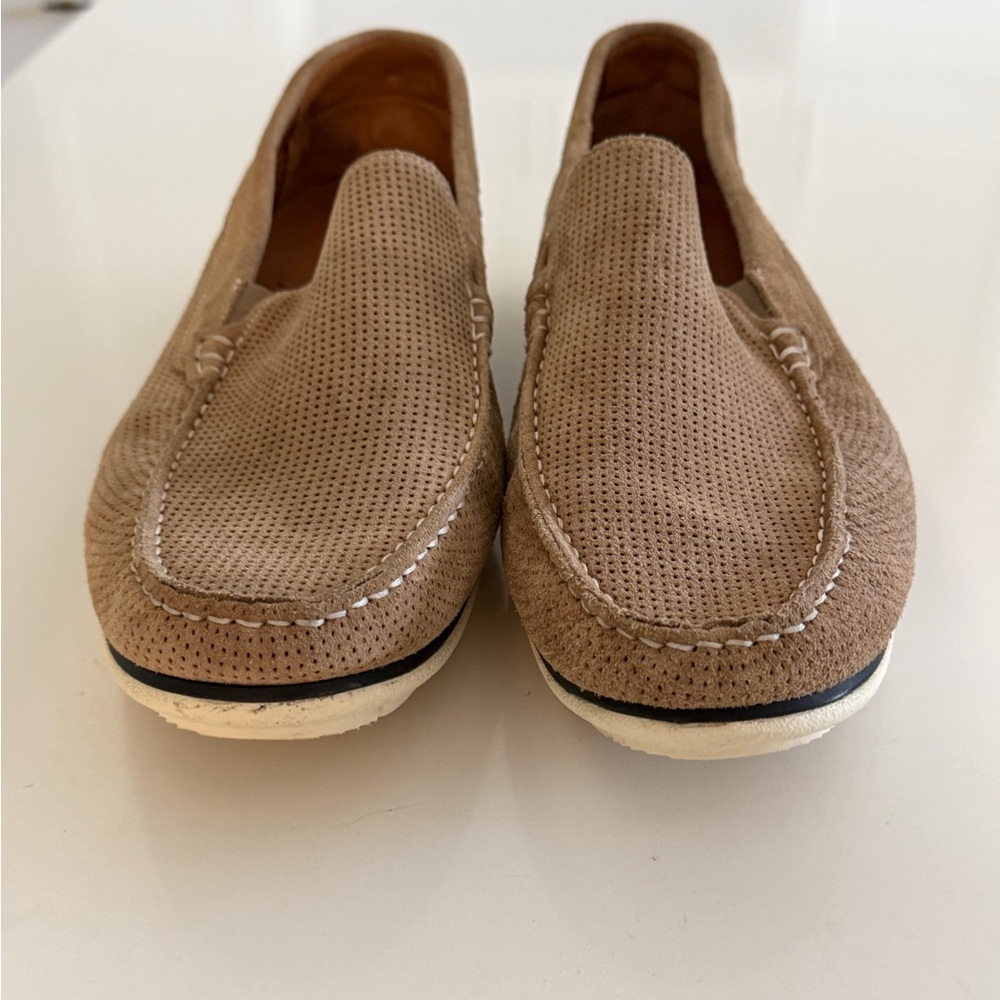 Elegant Brown Suede Loafers for Men
